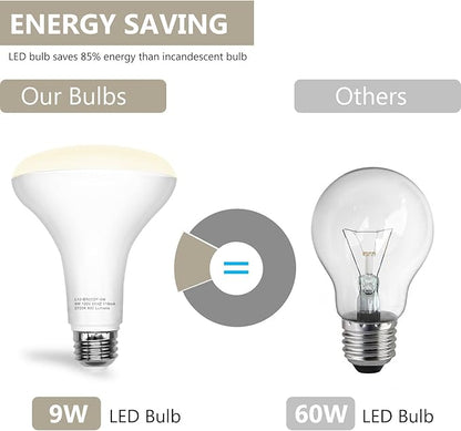 DAYBETTER 24Pack BR30 Led Bulb 65W Equivalent, Dimmable Flood Light Bulbs Indoor, E26 Base, 4000K Neutral White, 9W, 800 LM, Recessed Lighting Bulbs for Ceiling, Recessed Can, Living Room and Kitchen