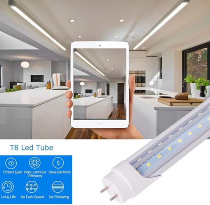12-Pack 4FT T8 LED Light Bulb 40W (100W Fluorescent Equivalent) G13 Bi Pin with Bright White Dual-Row LEDs 4 Foot Shop Lights T8 T10 T12 Bulbs Replacement