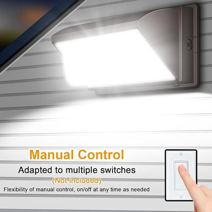 120W LED Wall Pack Light 18000LM 100-277V LED Security Flood Wall Mount Exterior Fixture IP65 Waterproof Commercial Industrial Building Outdoor Wallpack Lights for Barn,Yard,Garage 4 Pack