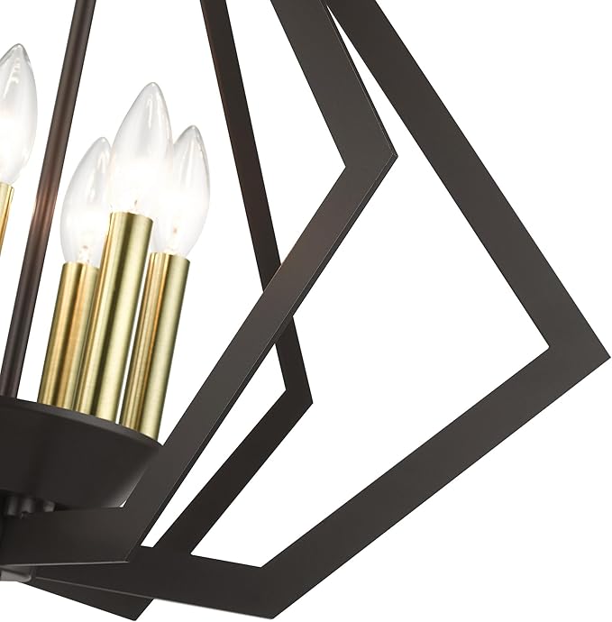 Livex Lighting 40926-04 6 Light Black Chandelier