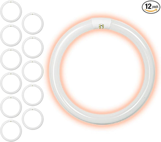 GoodBulb 32-Watt 12 Inch T9 Fluorescent Circline Light Bulb 4100K Cool White Color G10q Base 2027 Lumens 10,000 Life Hours 80 CRI Pack of 12 Bulbs