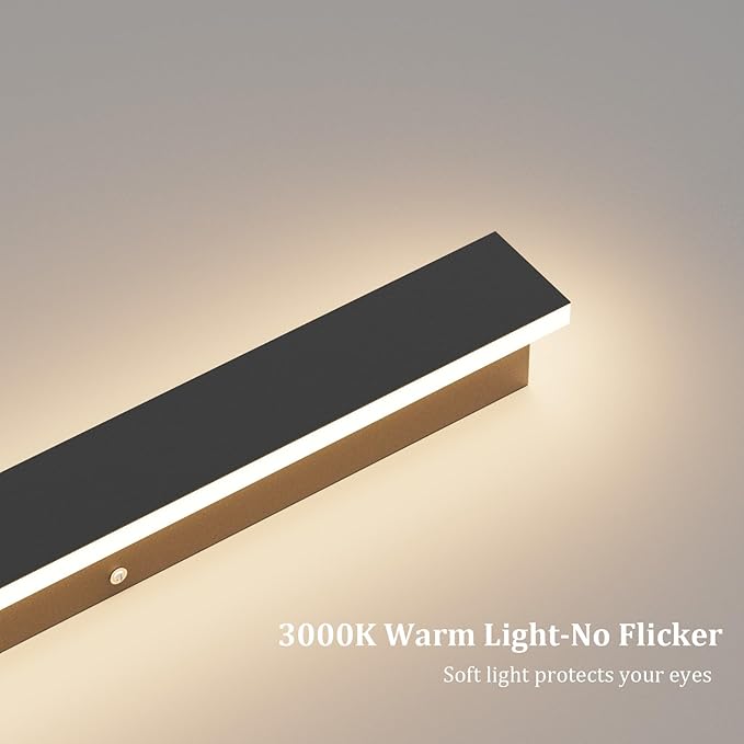 56In Long Outdoor Light,IP65 Waterproof Modern Exterior Lighting Fixture 3000K Linear Outdoor Light for Porch Courtyard