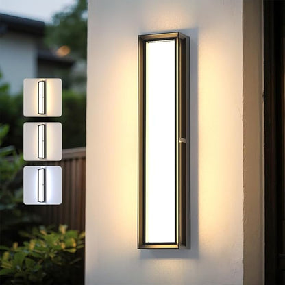 10%-100% Dimmable Outdoor Wall Lights,LED 3000k 4500K 6000k Exterior Light Fixture,IP65 Waterproof Matt Black Wall Sconce Light Fixture for House Porch Patio Garage (1Pack)