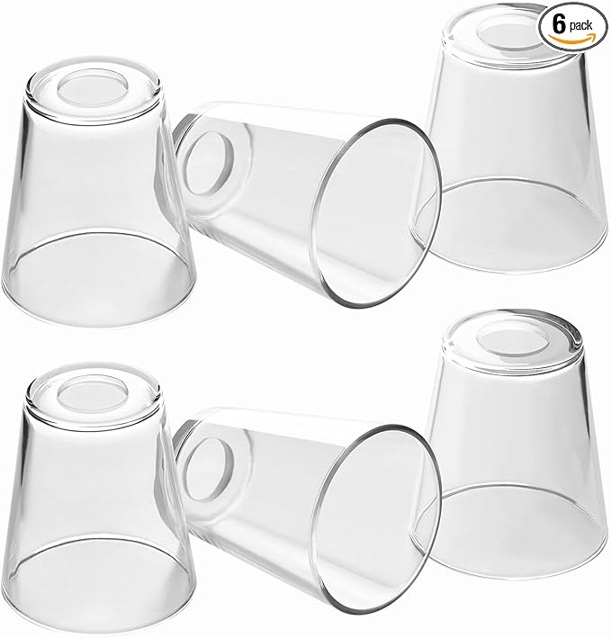 Fixture Replacement Clear Glass Shade, E26 Base with 1-5/8" Fitter, 6-Pack Cone Replacement Shades for Pendant Light, Wall Sconce, Vanity Light, Table Lamp
