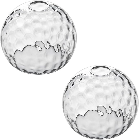 ANYLOVE Frosted Glass Globe Shade，Fixture Replacement Shade,7" Diameter, Replacement with 1.65 Inch Fitter for Wall Lamps Chandeliers or Ceiling Light,2Pack