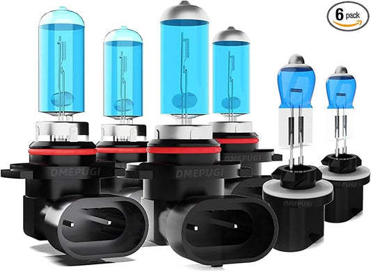 9005/HB3/H10 + 9006 + 880 Halogen Bulb Kit for GMC Yukon 2000-2006, Ultra Bright Halogen Replacement Headlight Bulbs and Fog Lights, Plug N Play,Pack of 6