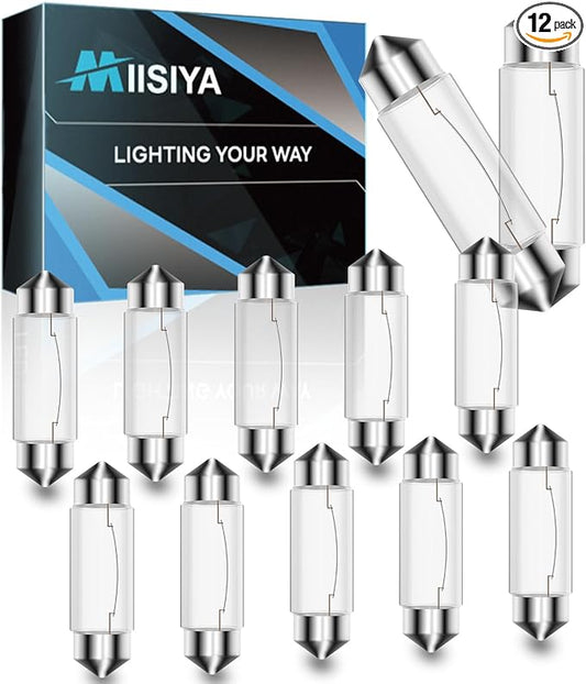 Under Cabinet Light Bulbs Xenon Festoon Light Bulb 12v 10w Festoon Bulb T3 44MM Festoon UnderCabinet Bulb 2700K 12 PCS
