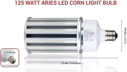 RuggedGrade Aries Series 125W LED Corn Bulb | 16,250 Lumens | 4000K Natural White | E39 Base | 6KV Surge Protection | Energy Efficient LED Bulb | DLC 5.1 Premium