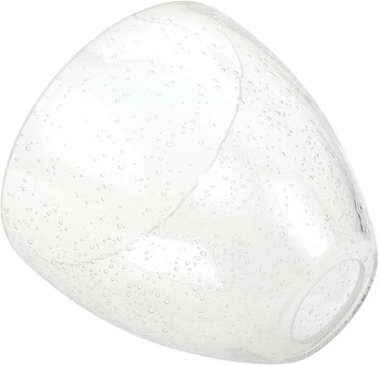 Bell Shade Lighting Fixture Glass Shade Replacement, 5.9"W x 5"H, 1-5/8 Inch Fitter, 3 Pack Clear Seeded Bubble Glass Shade Globe Cover for Chandelier Pendant Light Wall Sconce