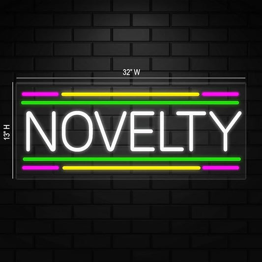 Novelty Neon Sign for Retail Displays | Value priced LED Flex Neon | Electronic Light Up LED Sign for Windows/Walls | 32"W x 13"H x 1"D