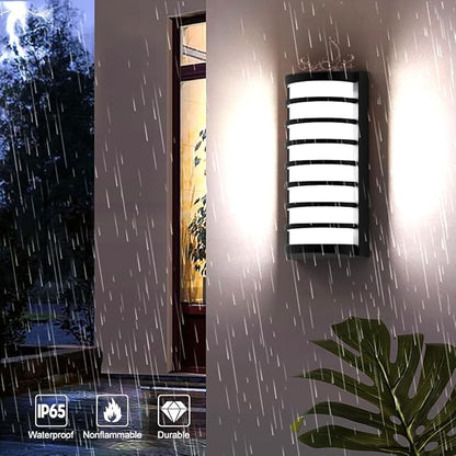Sytmhoe Modern Outdoor Wall Lights 2Packs, 6000k Cool White LED Exterior Light Fixtures,Porch Led Wall Lamps,Porch&Patio Light for House,IP65 Waterproof for Garage Hallway Stairs Gardens(2packs)