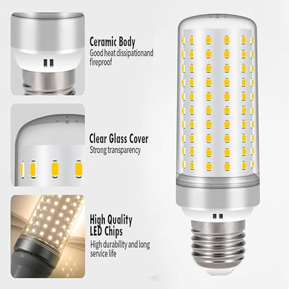 E26 LED Bulbs, 30W LED Light Bulbs Equivalent 250W, 3000K Sunset Color Warm Light, Not Dimmable,AC 110-220V, E26 Light Bulbs (2 Pack)