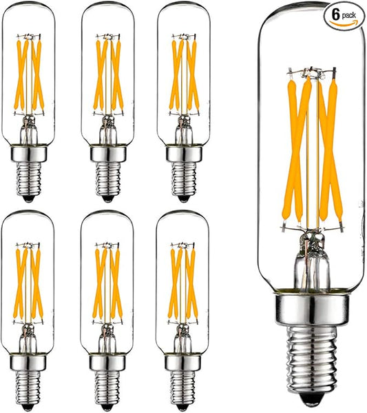 LiteHistory LED Bulb Dimmable 6W Equal Warm White 2700K T6 T25 E12 Candelabra Bulb 60 watt for Chandeliers,Ceiling Fan,Pendant,Wall sconces AC120V 600LM e12 Light Bulb 6Pack