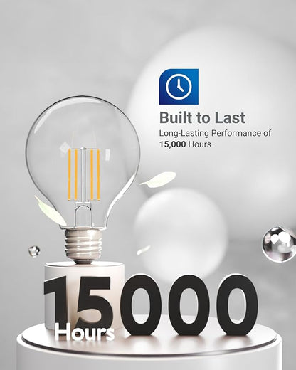 Sunco 10 Pack G25 LED Vanity Light Bulbs, Filament Edison Globe, Vanity Lighting Bulb for Bathroom Bedroom, 500 LM, 5W (60W Equivalent), 5000K Daylight, Dimmable, E26 Base, Clear UL