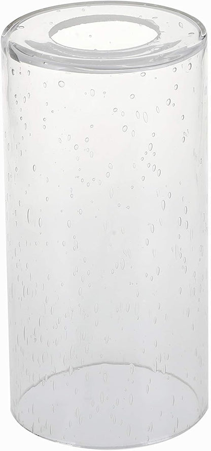 GoLucky Clear Bubble Cylinder Bubble Glass Shade Accessory Glass Lamp Fixture Shade Replacement Glass Pieces with 1-5/8 Inch Fitter 3.5"(D)6"(H) Multiple Specifications