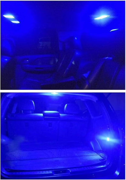 578 Festoon Dome LED Bulb,211-2 Festoon LED Bulb Blue,212-2 LED Bulbs 43mm 44mm DC 12V for Lanscape Camper RV Car Interior Dome Trunk Lights (Pack 6)