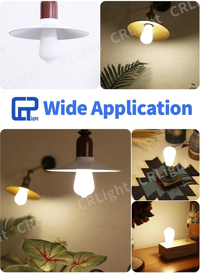 CRLight Dimmable Opal Edison Bulbs, ST58 = ST19 4000K Neutral White, 8W 80W 800LM, E26 Base, Vintage Milky Glass Decorative LED Light Bulbs, 90+ CRI, for Living Room, Home Decor, Ceiling Fan, 8 Pack