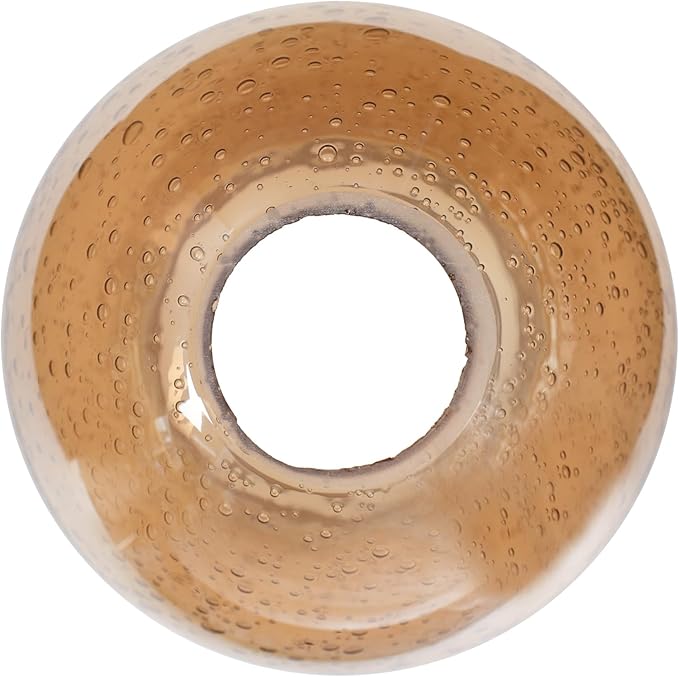 Glass Lamp Shade Replacement Globe & Cover for Lighting Fixture, 5.9" Diameter, 1-5/8 inch Fitter, 2 Pack Clear Amber Seeded Bubble Globe Lamp Shade
