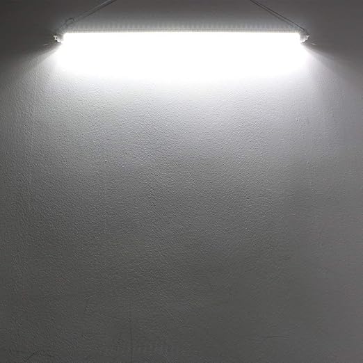LightingWill LED T8 Light Tube 2FT, Daylight White 5000K, Dual-End Powered Ballast Bypass, 1000Lumens 10W (24W Equivalent Fluorescent Replacement), Clear Cover, AC85-265V Lighting Tube Fixture, 4 Pack