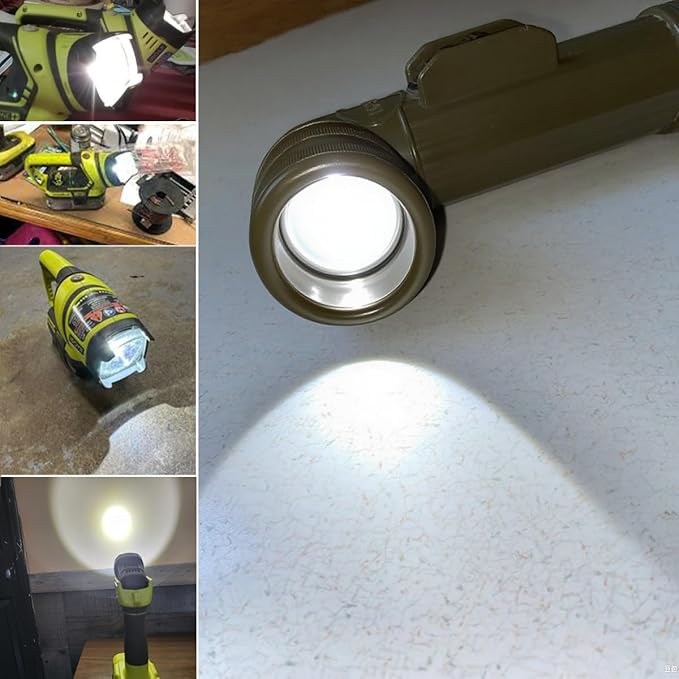 2Pcs 6-24V 18V/19.2V LED Flashlight Bulb P13.5S Replacement for Ryobi P700/P703/P704/FL1800, Craftsman 11009 & DeWalt DW908 - Work Light Replacement (Makita BML185/ML180 Compatible)