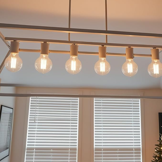 Jslinter Incandescent Light Bulbs 60 Watt Dimmable Bulbs 4 Pack, 2200K G80 Soft Light Bulbs Warm Light, 110v E26 Eecorative Light Bulb, Vintage 230LM Edison Bulb for Bedrooms, Living Rooms Clear glass