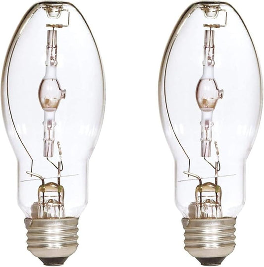 GoodBulb MP70/U/MED Metal Halide HID Light Bulb 70W E26 Base EDX17 ANSI Code M98 4000K Cool White Light Clear Finish 9000 Life Hours Car Dealership Lighting Pack of 2 Bulbs