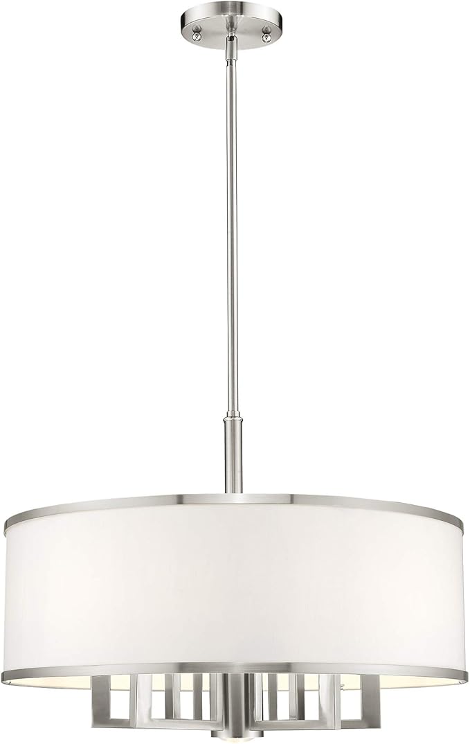 Livex Lighting 62616-91 Park Ridge 6 Light Chandelier, Brushed Nickel