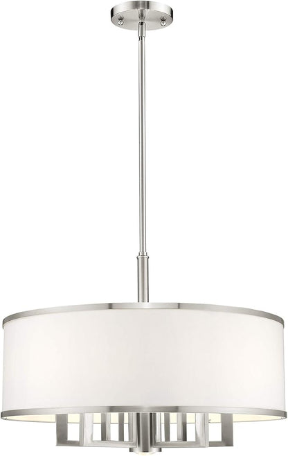 Livex Lighting 62616-91 Park Ridge 6 Light Chandelier, Brushed Nickel
