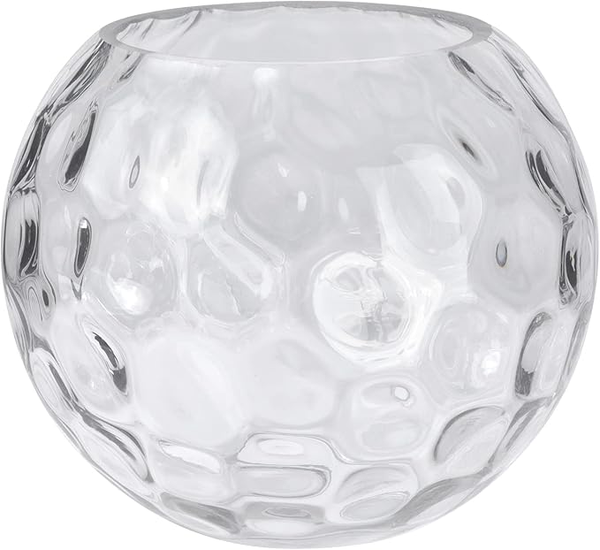 Glass Lamp Shade Replacement Globe & Cover for Lighting Fixture, 5.9" Diameter, 1-5/8 inch Fitter, 2 Pack Clear Hammered Vanity Globe Lamp Shade
