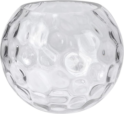 Glass Lamp Shade Replacement Globe & Cover for Lighting Fixture, 5.9" Diameter, 1-5/8 inch Fitter, 2 Pack Clear Hammered Vanity Globe Lamp Shade