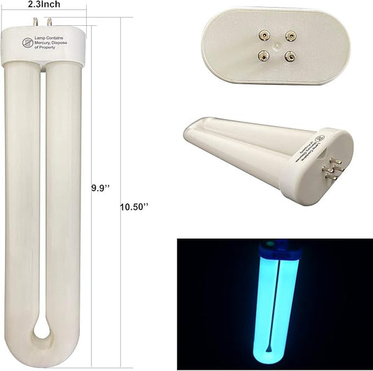 junxing BF190 Replacement Fluorescent Bulbs, Black Light Bulb Compatible with BK-40D, FUL32T8/BL 365nm, U Shape BL Fluorescent lamp,10 inch 32 Watt 2 Pack