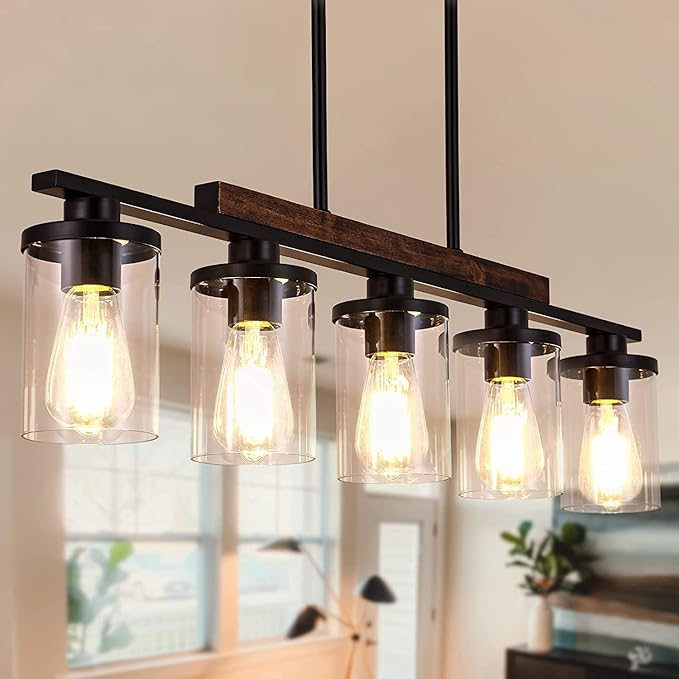6-Pack Clear Glass Shade Replacements, Cylinder Glass Lamp Shade Covers for Light Fixtures, 5.5In Height, 3.54In Diameter, 1.65In Fitter Globe Glass Shades for Islands Pendant Chandeliers Wall Sconces