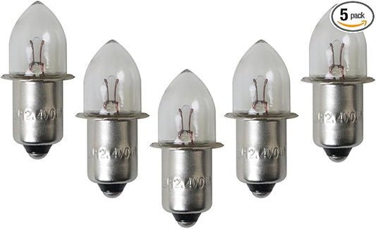 5pcs 2.4V 0.75A Bayonet Base Krypton Replacement Bulb for Flashlight Replacement Bulb Flashlight Work Light Flashlight Bulb Small Electric Beads