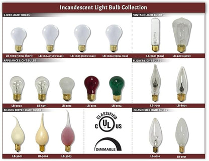 Royal Designs, Inc. 3 Way 100 150 250 Watts Incandescent A19 Light Bulb, E26 Medium Brass Base, Set of 4, LB-1006-4