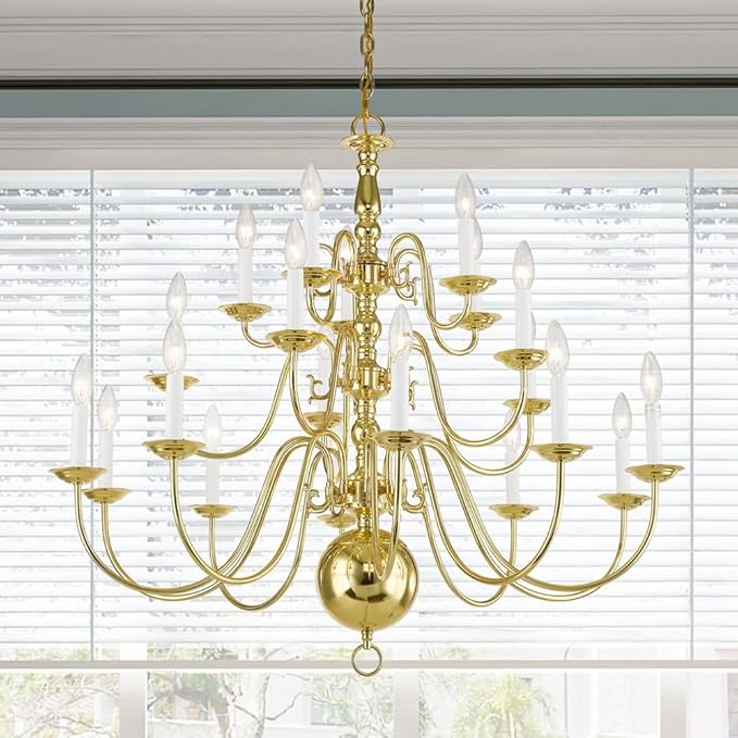 Livex Lighting 5019-07 Williamsburgh 20-Light Chandelier, Bronze, 33.0" x 1.0" x 33.0"