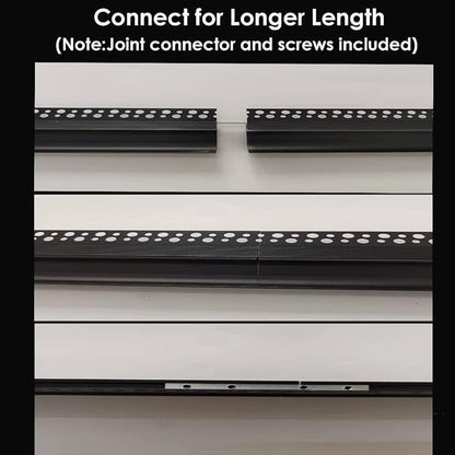 Besseto Black Baseboard LED Aluminum Channel,3 x 2m Toe Kick LED Strip Light Aluminum Channel Profile Skirtingboard Baseboard Light for Living Room Bedroom Kitchen Home Theater(3Pack 2M/6.6FT)