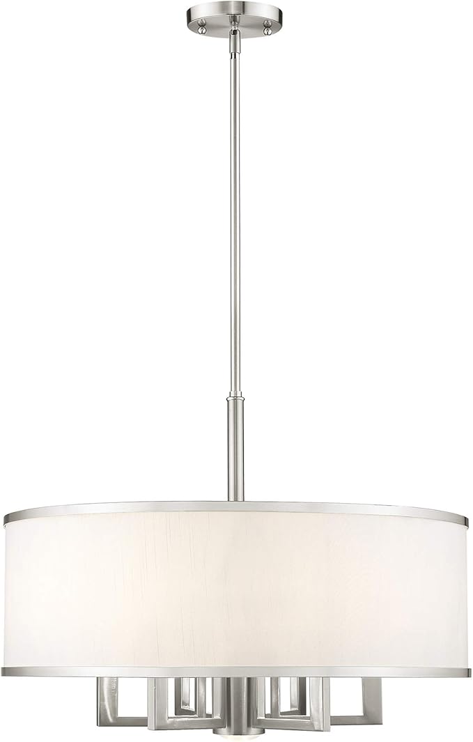 Livex Lighting 62616-91 Park Ridge 6 Light Chandelier, Brushed Nickel