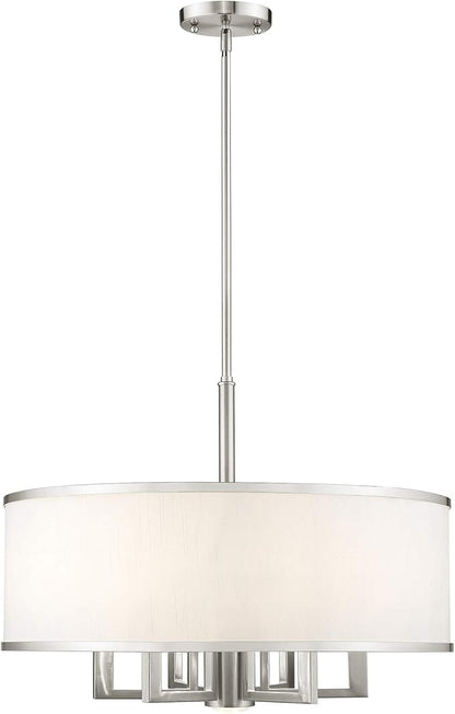 Livex Lighting 62616-91 Park Ridge 6 Light Chandelier, Brushed Nickel