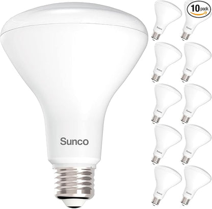 Sunco 10 Pack BR30 Light Bulbs LED, Recessed Can Light Bulbs, Indoor Flood Bulb, 850 LM, 11W (65W Equivalent), 4000K Cool White, Dimmable, E26 Base, for Home, Kitchen, Bedroom UL.