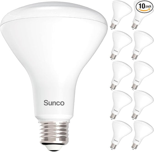 Sunco 10 Pack BR30 Light Bulbs LED, Recessed Can Light Bulbs, Indoor Flood Bulb, 850 LM, 11W (65W Equivalent), 5000K Daylight Glow, Dimmable, E26 Base, for Home, Kitchen, Bedroom UL.