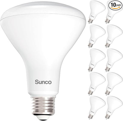 Sunco 10 Pack BR30 Light Bulbs LED, Recessed Can Light Bulbs, Indoor Flood Bulb, 850 LM, 11W (65W Equivalent), 2700K Soft White, Dimmable, E26 Base, for Home, Kitchen, Bedroom UL.