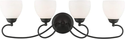 Livex Lighting 4754-04 Brookside 4-Light Bath Light, Black