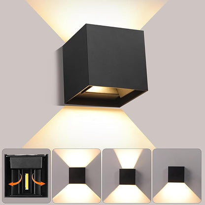 Outdoor Wall Lights Fixture 20W,3000K Exterior Modern Front Porch Sconces Hardwired Wall Mount Up Down Lighting for Patio Fence Hallway Entrance