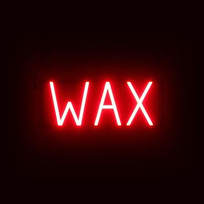 SpellBrite WAX Sign | Beauty-Related Sign with Neon Look, Red LED Light Source | 16.0" x 6.3"