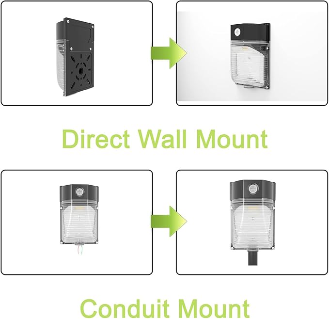YXL 6PACK 30W 3600LM LED Wall Pack Lights with Dusk to Dawn Photocell, AC100-277V 5000K Wall Pack Lights Outdoor Led, IP65 Waterproof, ETL Listed, for Porch Garden Garage Warehouse Hotel Lighting.