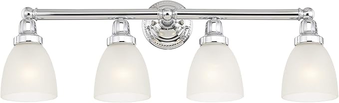 Livex Lighting 1024-05 Classic 4-Light Bath Light, Chrome