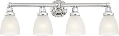 Livex Lighting 1024-05 Classic 4-Light Bath Light, Chrome