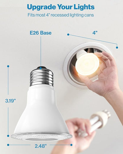 Sunco 8 Pack PAR20 LED Bulbs, Flood Light Bulb Outdoor, 500 LM, 7W (50W Equivalent), 3000K Warm White, E26 Medium Base, Dimmable, Track Lighting for Indoor/Outdoor Use, Wet Rated UL.