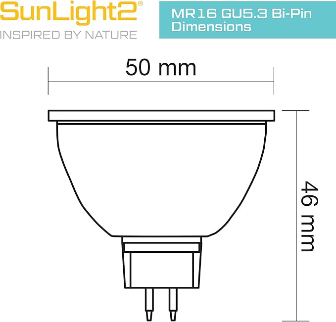 SunLight2® Premium Edition | MR16 LED Bulb 7W | 12V AC | 3000K to 1800K Dim to Warm | CRI 97+ | 36° Beam Angle GU5.3 Spotlight | White Finish | 4 Pack | Energy Efficient Flicker Free