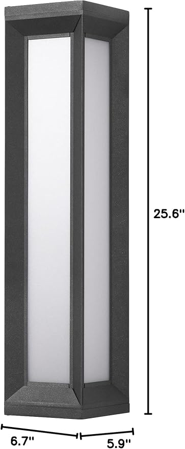 Outdoor Wall Lights Exterior, 26" Large Wall Sconce for House, 3000K LED Outside Front Door Light Fixture Wall Mount, Modern Porch Lights Waterproof Garage Lamp Patio Lighting Entryway Lantern